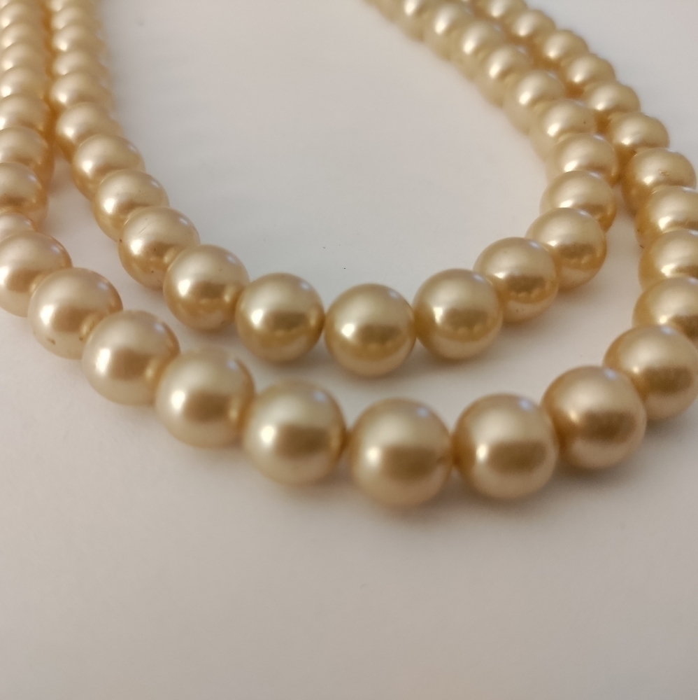 PEARL Necklace Vintage Opera Length Long Endless Cream Strand 40" Retro Rope - Picture 7 of 11